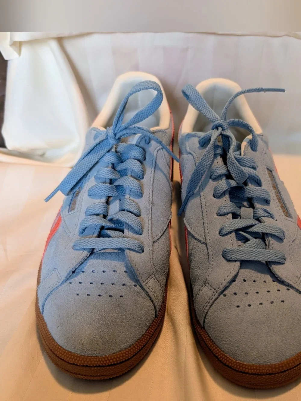 Reebok Club C 85 Suede Sneakers Women's 9 Blue Pink Gum Sole Casual Shoes